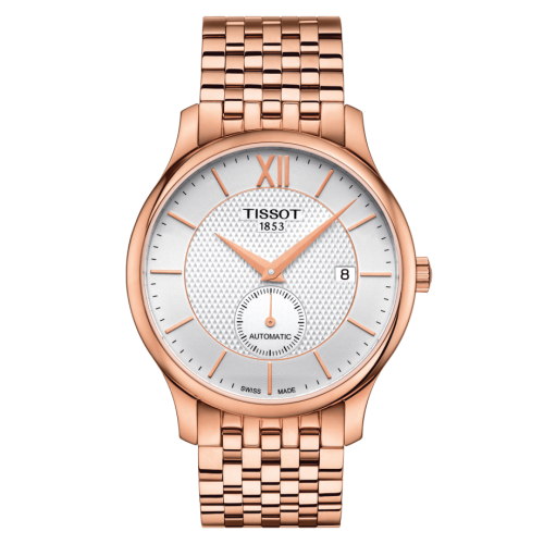 Tissot Tradition Automatic Small Second Rose Gold PVD / Silver / Bracelet
